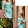 Vestido corto de fiesta ideal para cualquier evento como comuniones o bodas de día de tallas curvys.