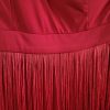 vestido flecos rojo