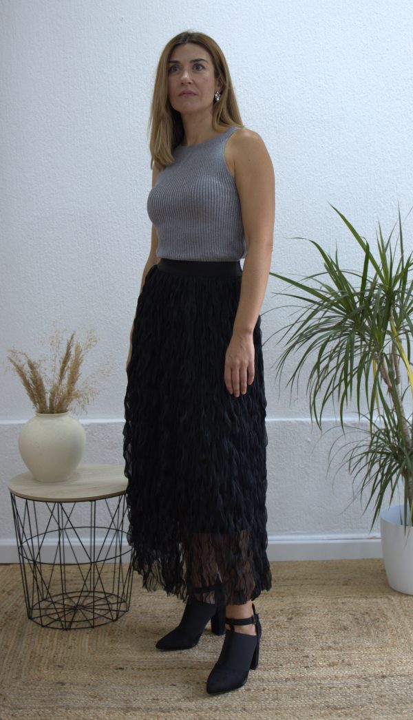 Falda noche en negro