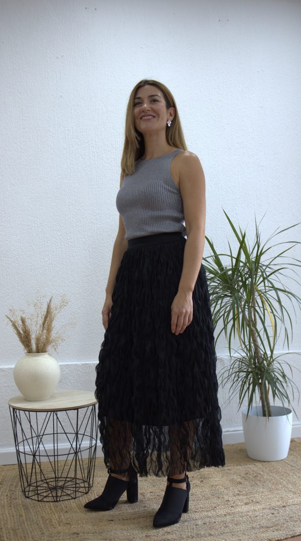 Falda noche en negro