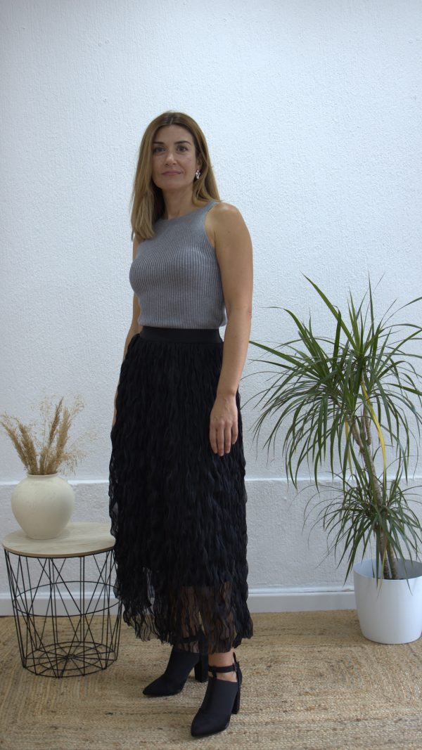 Falda noche en negro